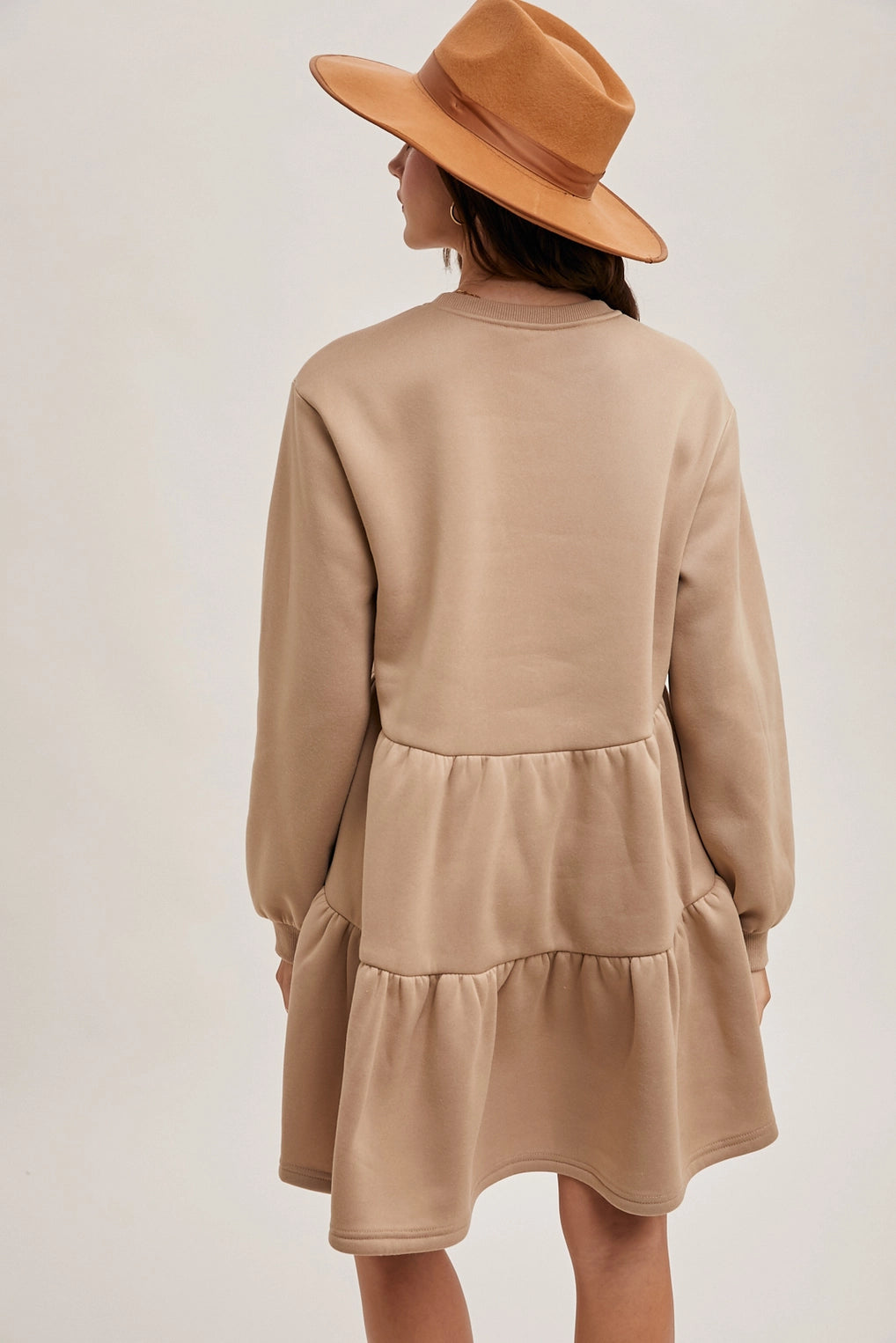 "Tier"amisu Knit Sweatshirt Dress