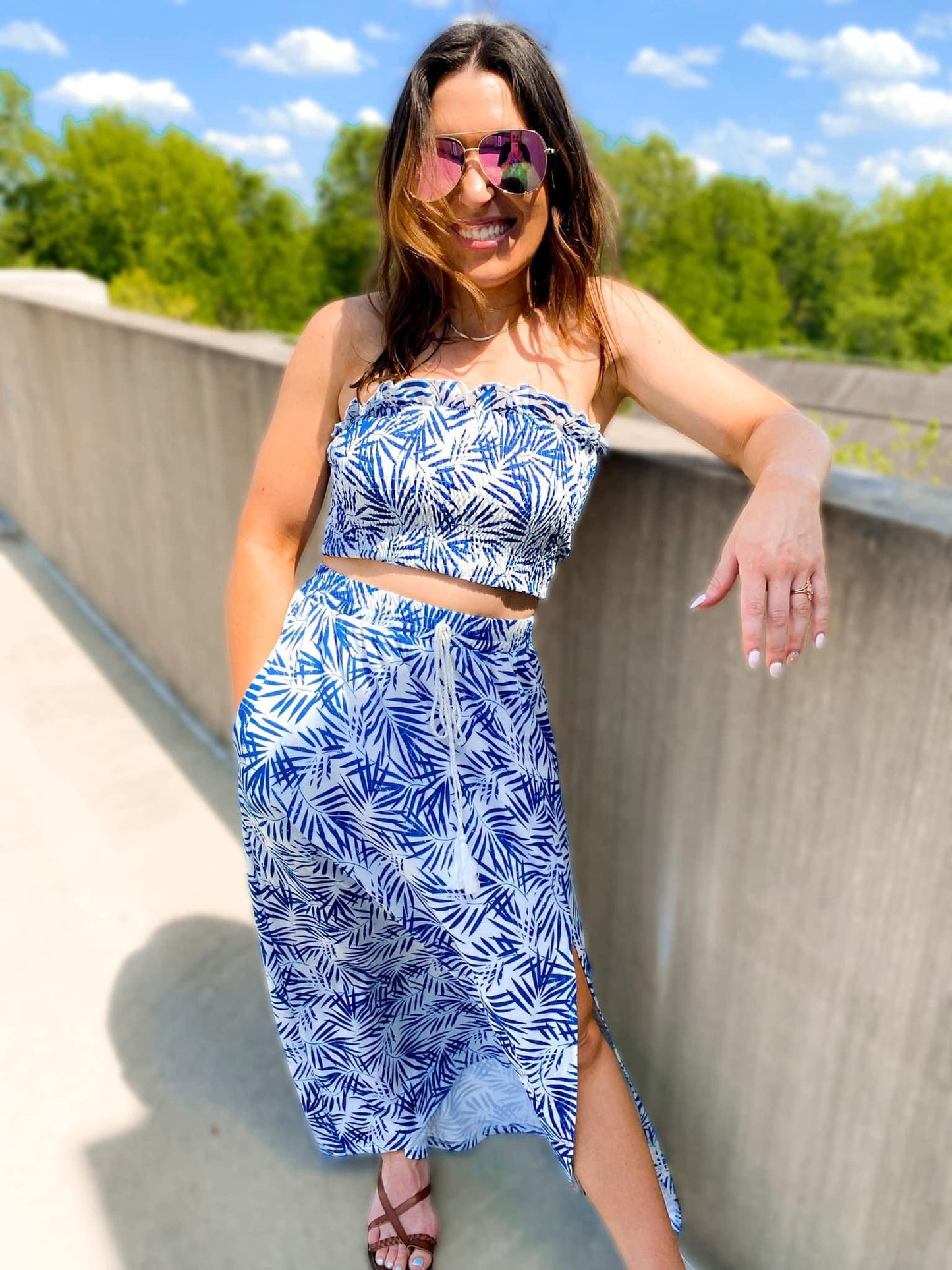 Let's Get Tropical Two-Piece Skirt Set