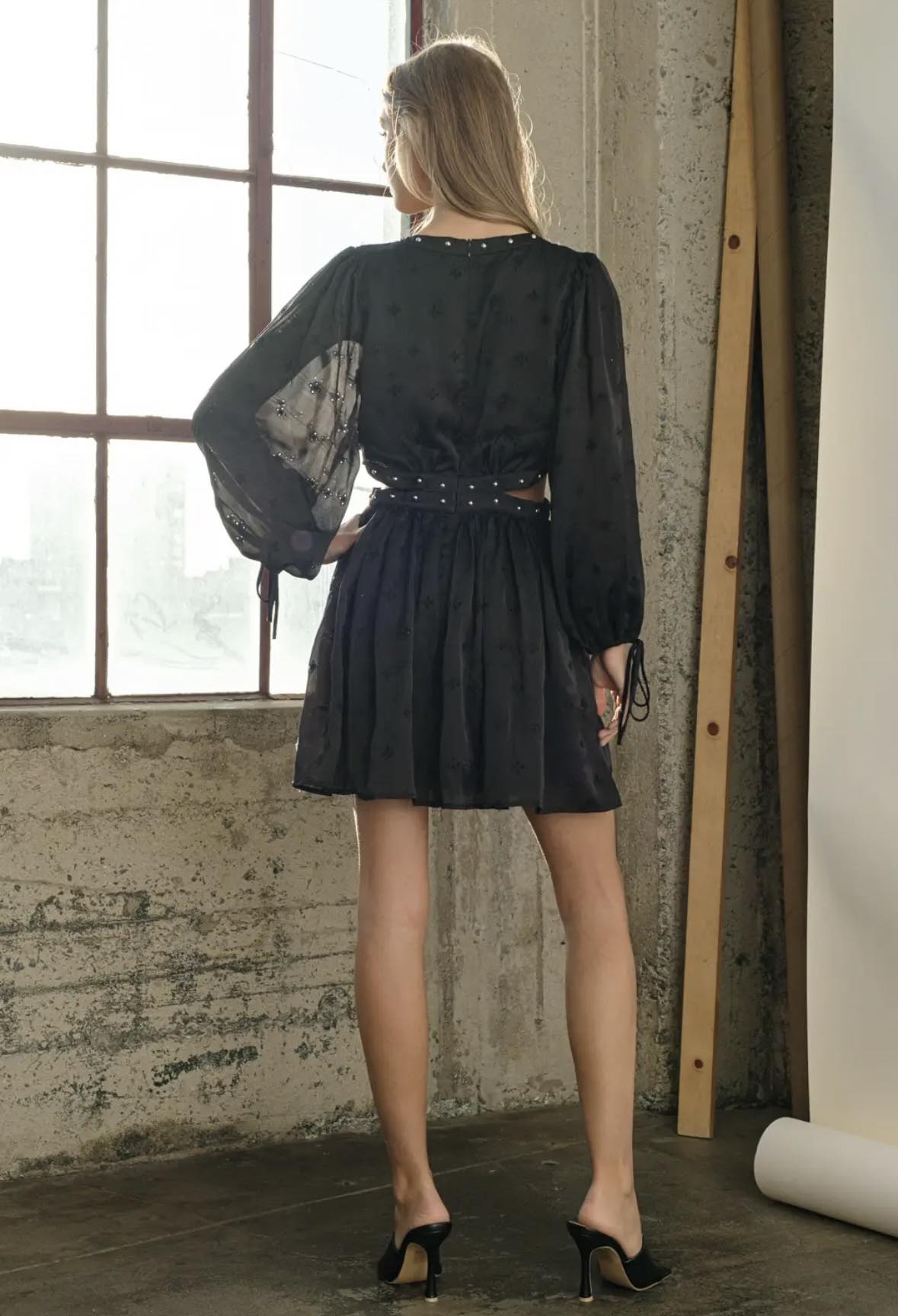 Wild & Free Satin Embroidered Mini Dress