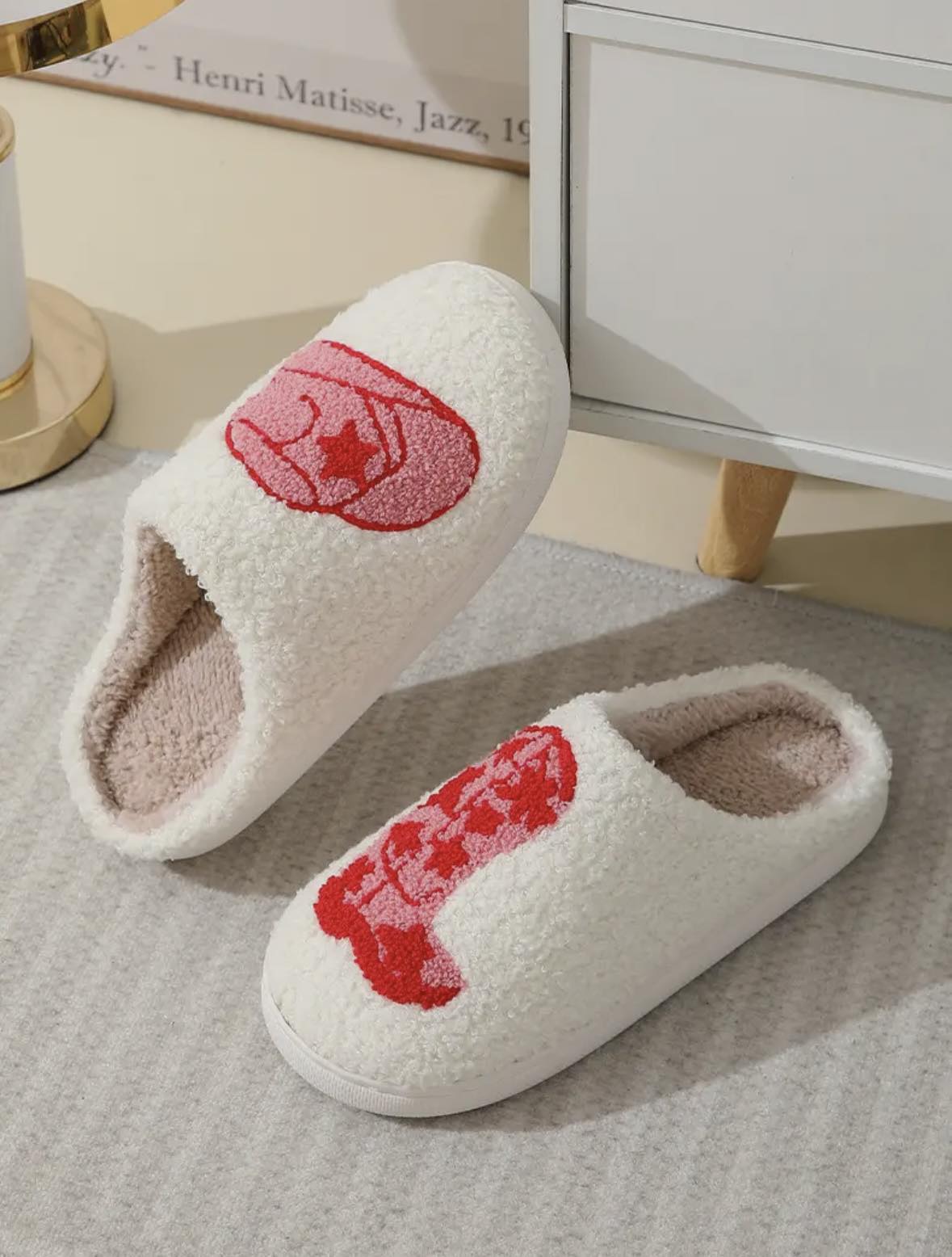 Yee Haw Fuzzy Slippers