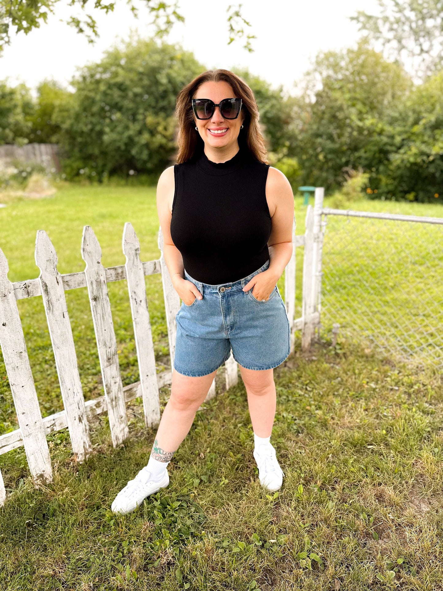 Classic Denim Mom Shorts