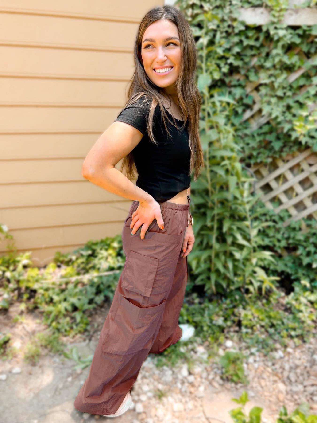 Asymmetrical Pocket Wide Leg Cargos