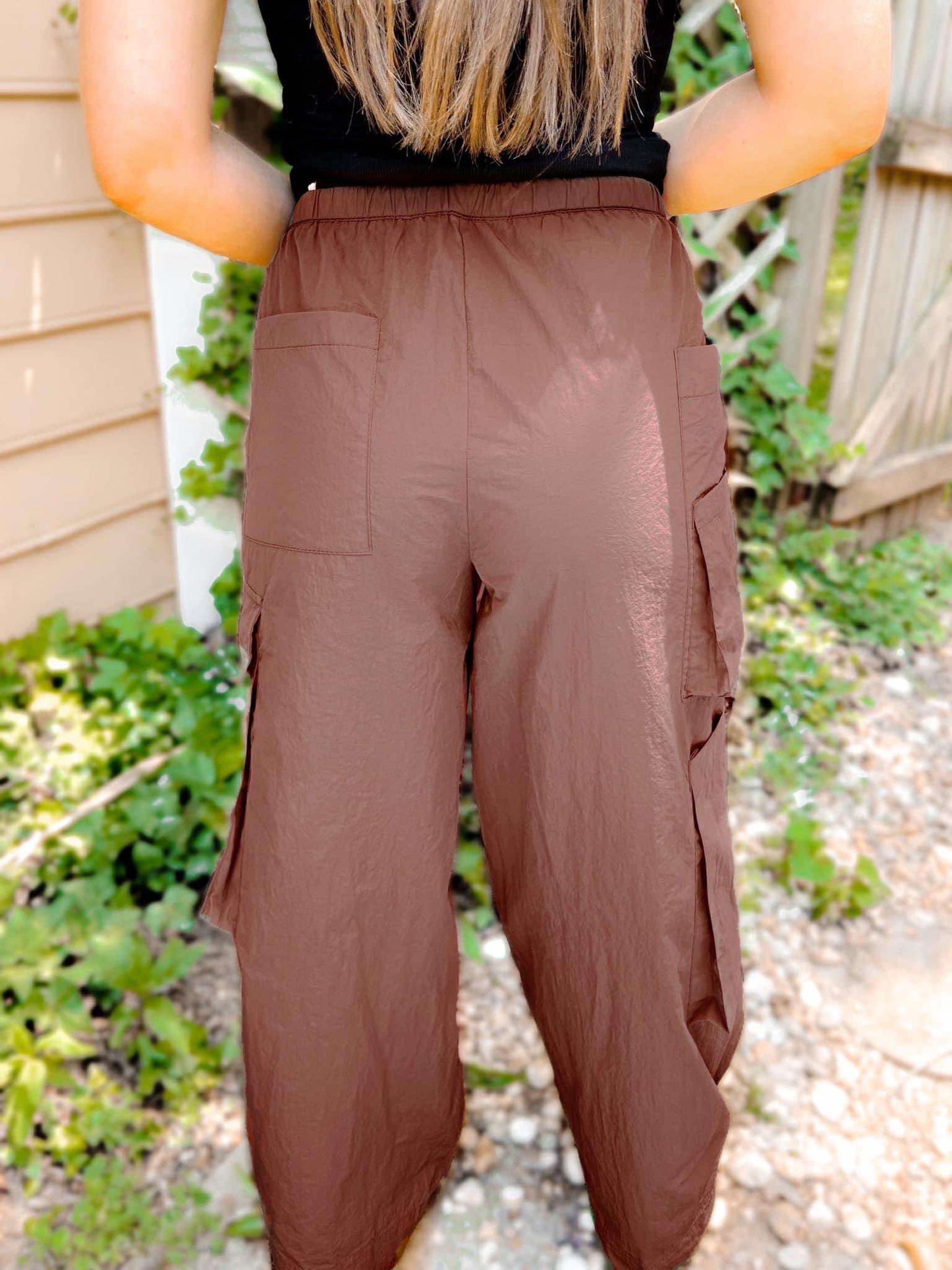 Asymmetrical Pocket Wide Leg Cargos