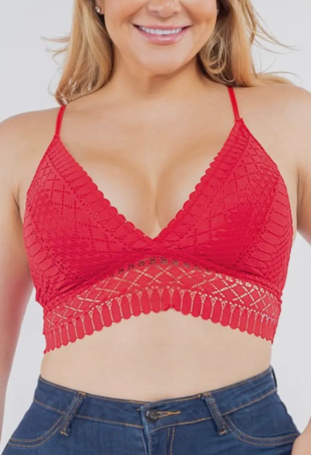 Padded Lace Silhouette Bralette