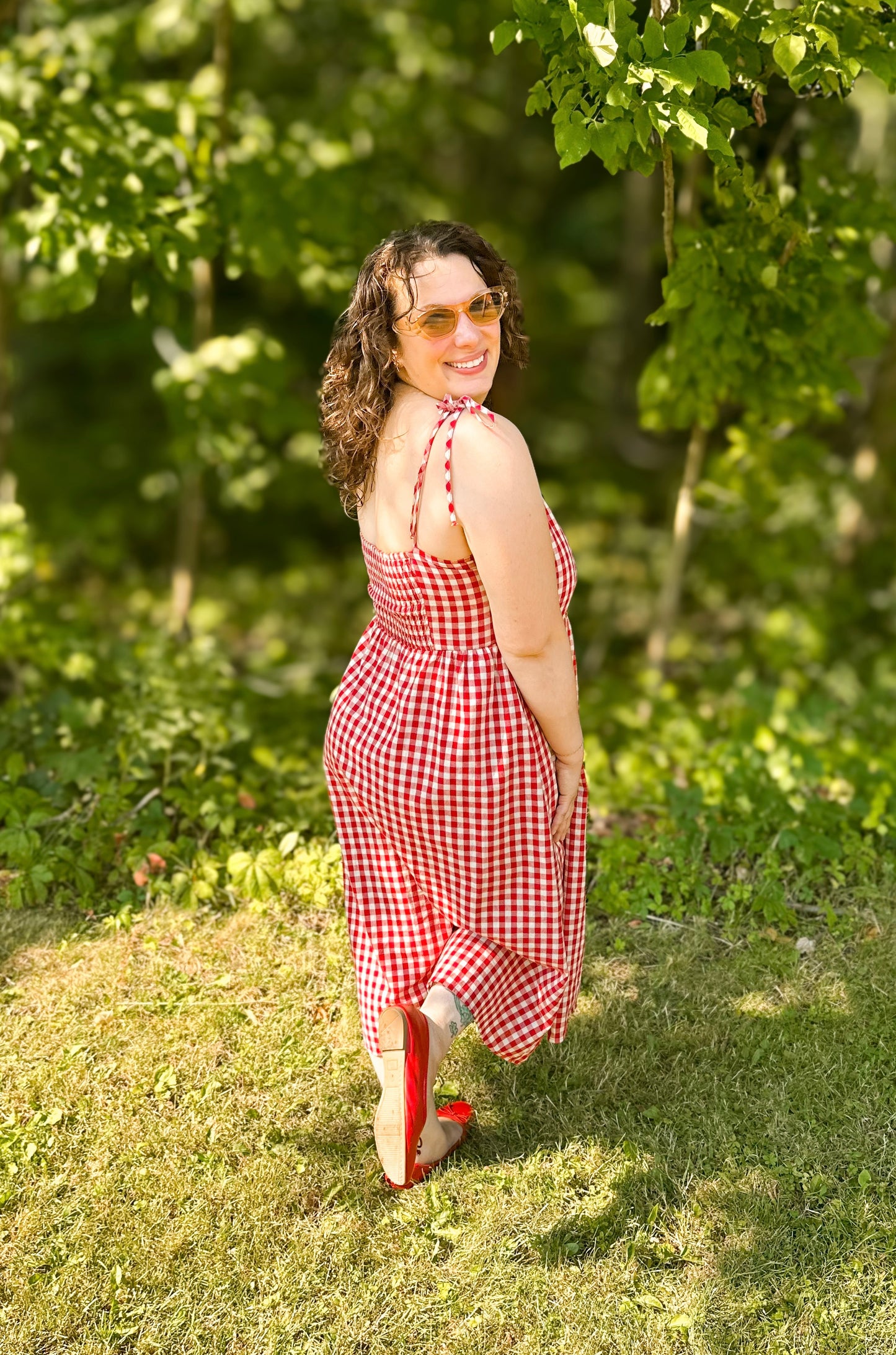 Picnic Time Button Down Midi Dress