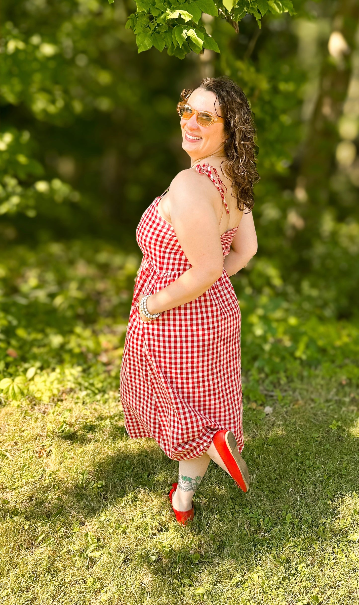 Picnic Time Button Down Midi Dress