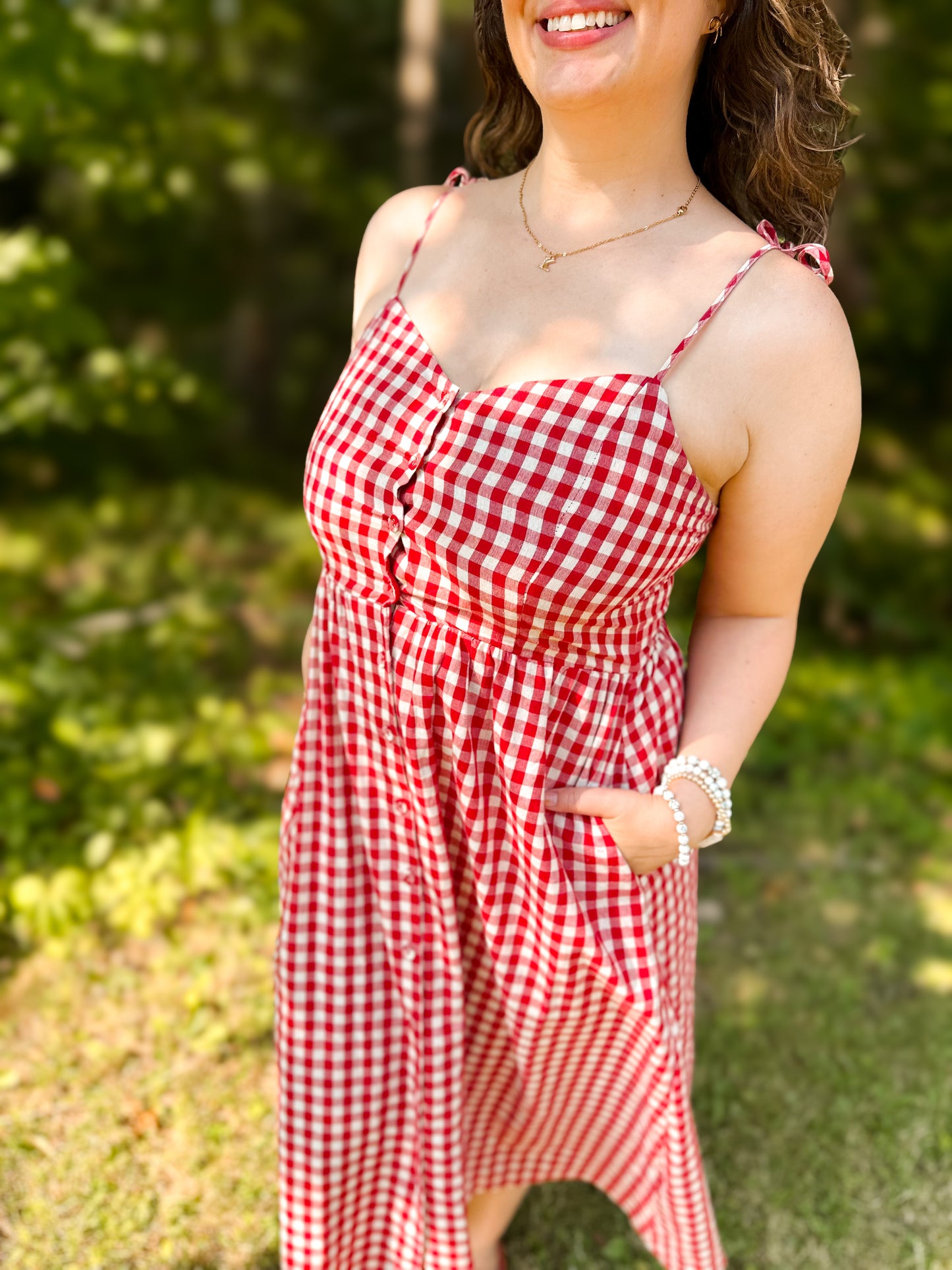 Picnic Time Button Down Midi Dress