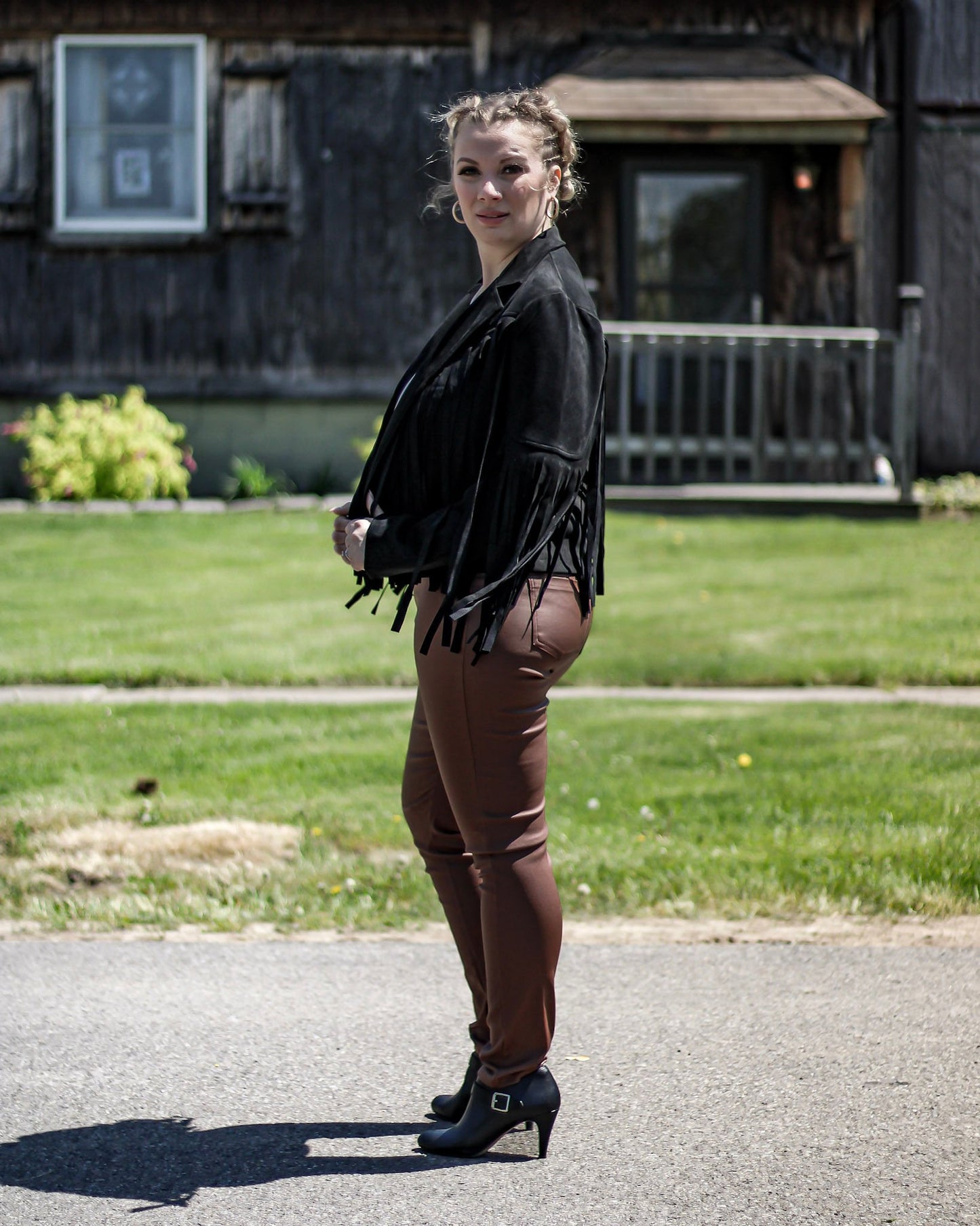 F is For Fringe Faux Suede Jacket