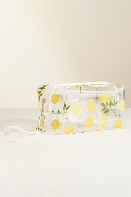Clear Lemon Cosmetic Bag