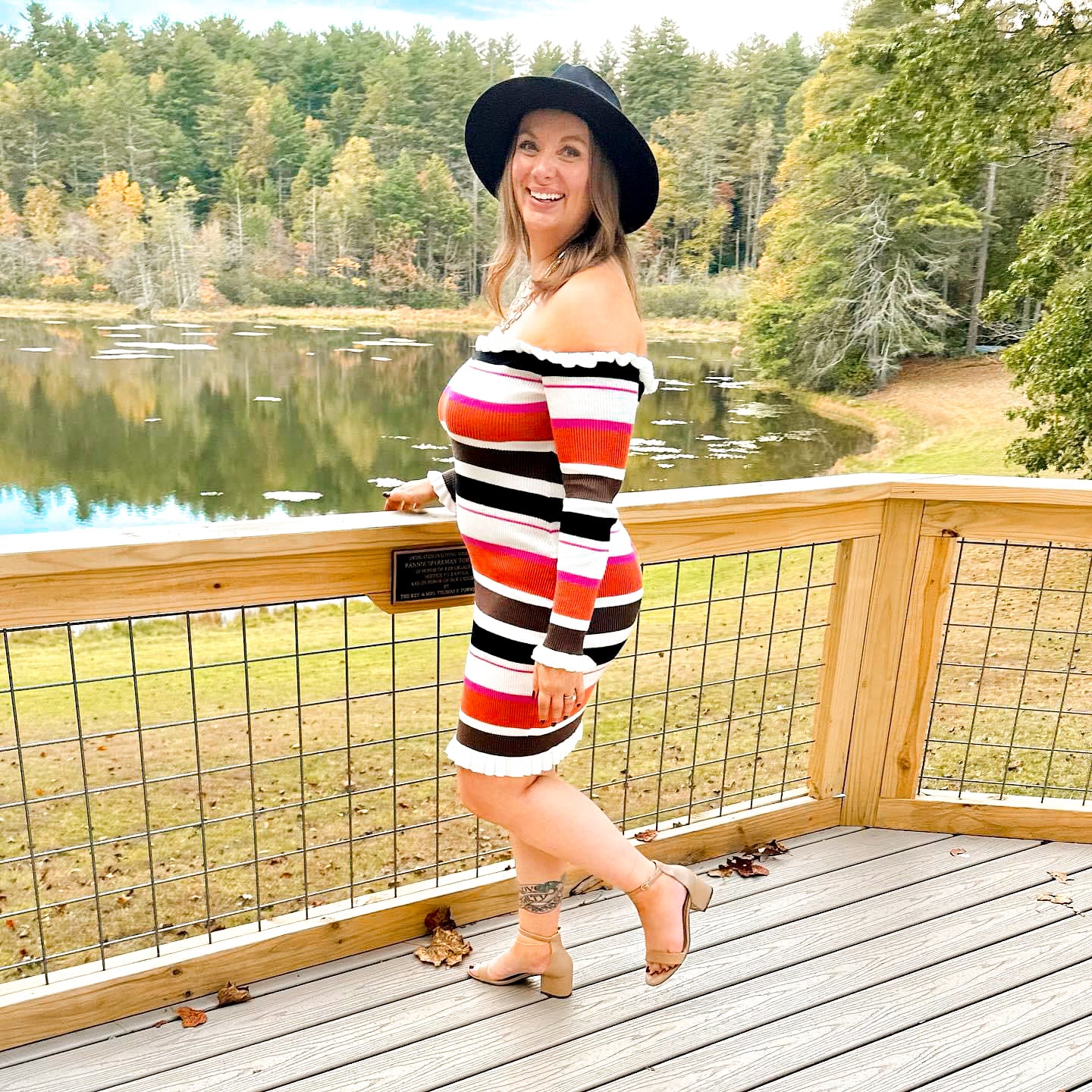 Falling for You Off-Shoulder Sweater Dress