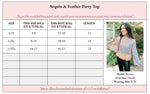 Starla Sequin & Feather Party Top