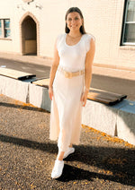 Sandstone Linen Maxi Skirt