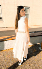 Sandstone Linen Maxi Skirt