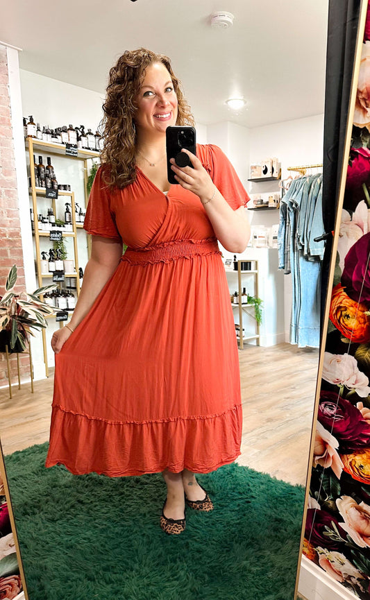 Adorable Autumn Ruffle Dress