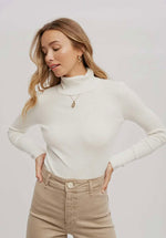 Very Vanilla Ribbed Turtleneck