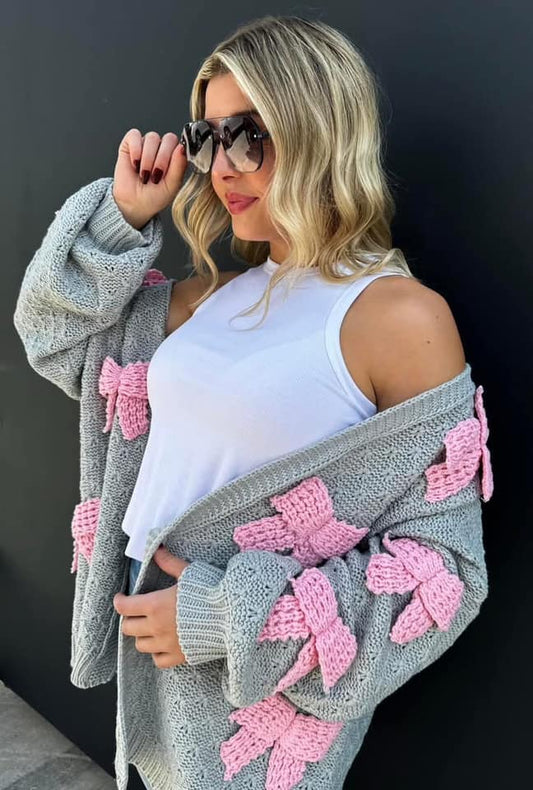 Bow Knit Cardigan