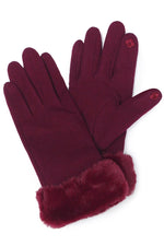 Faux Fur Wrist Winter Gloves