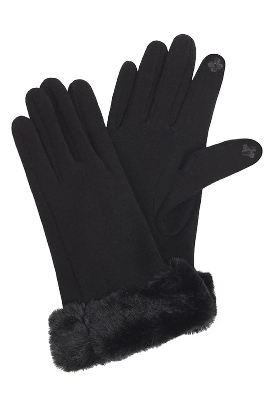 Faux Fur Wrist Winter Gloves