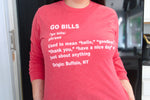 "Go Bills" Definition Unisex Long Sleeve