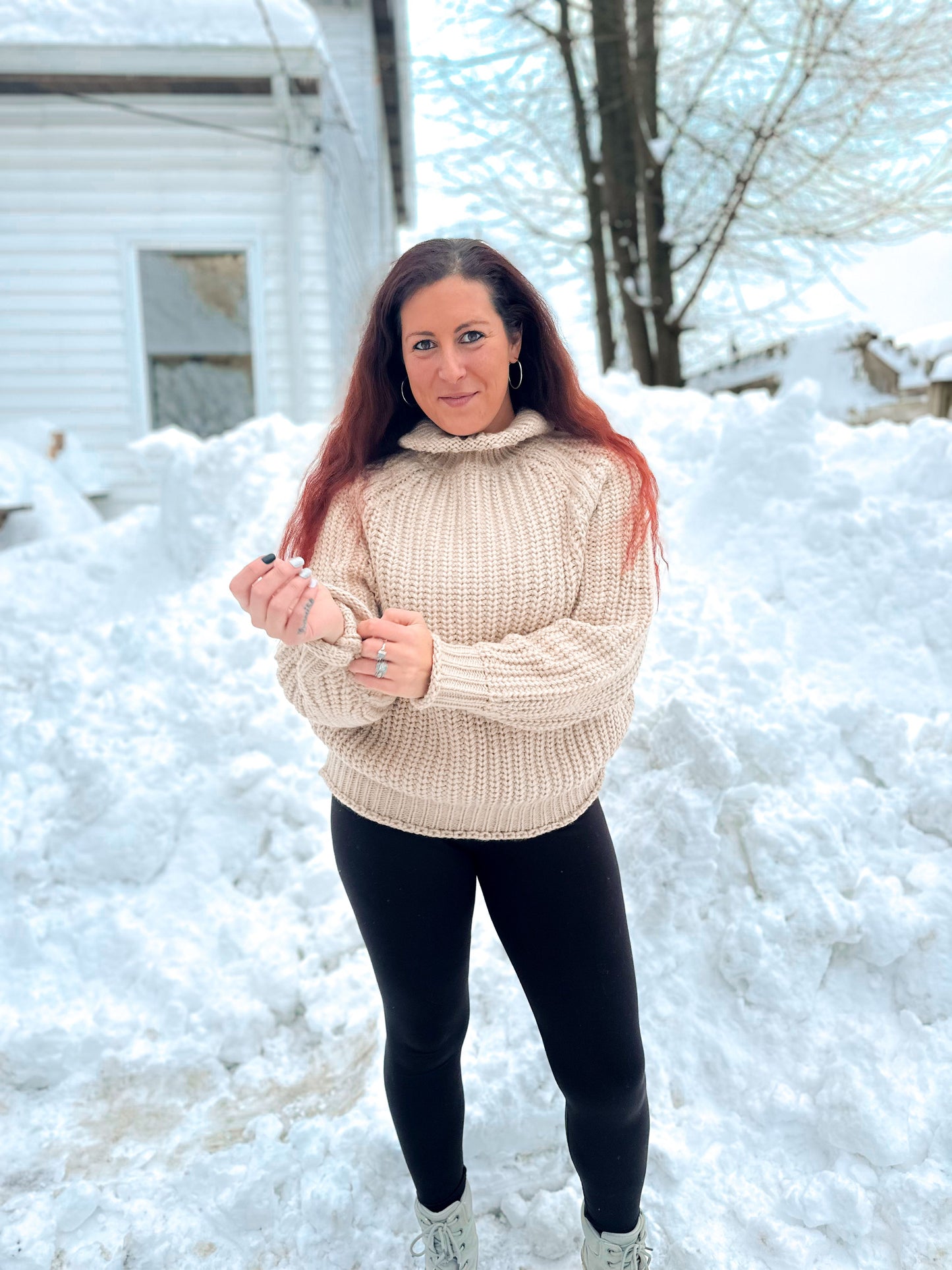 Chunky Chai Latte Turtleneck Sweater