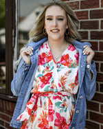 Distressed Cropped Denim Jacket